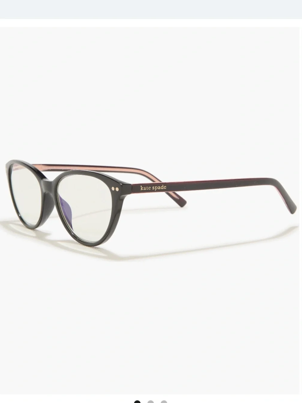 New Kate Spade Roanne Cat Eye Readers Glasses w Case Blue Light Blocking 2.50